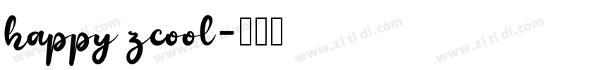 happy zcool字体转换